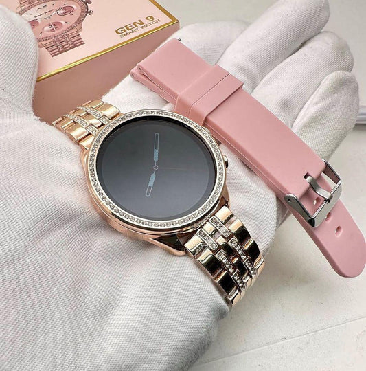 Gen 9 Edition Smartwatch With Diamond Belt And Silicon Strap
